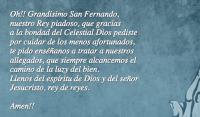 Oración: Enséñanos a tratar a nuestros  allegados..., San Fernando III